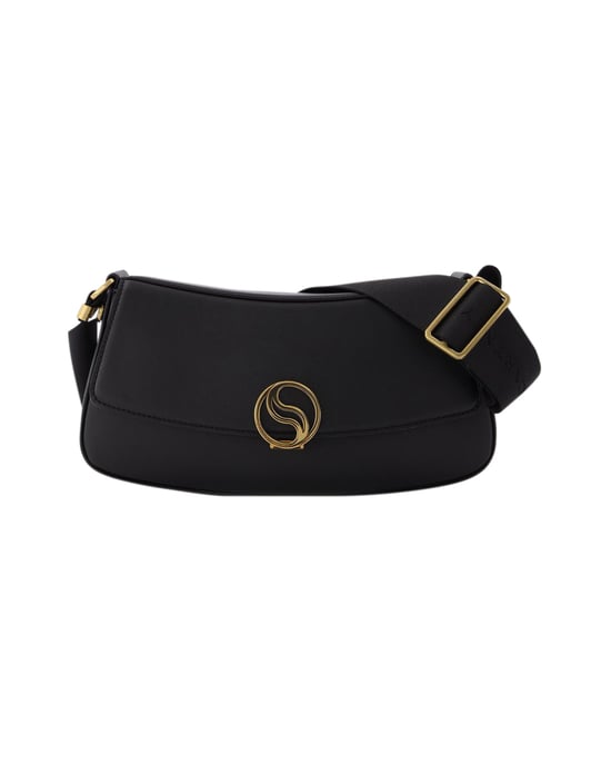 S-Wave Small Hobo Bag - Stella Mccartney - Black - Leather Vegan