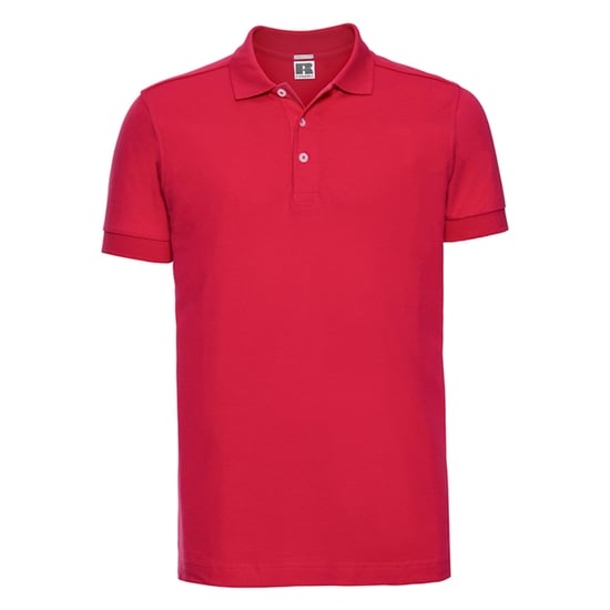 Russell Mens Stretch Fitted Polo Shirt (Classic Red) - Image 1