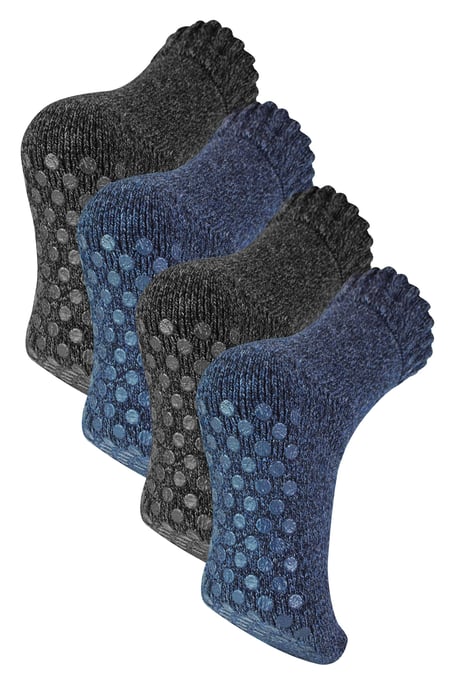 Sock Snob - 4 pares de calcetines gruesos de lana merino para hombre - Surtidos - Image 1