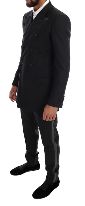 Traje de tres piezas gris de lana con doble botonadura de Dolce & Gabbana - Image 2