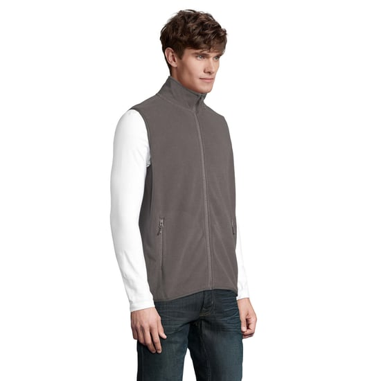 SOLS Unisex Adult Factor Fleece Zipped Body Warmer (Charcoal Grey Solid) - Image 3