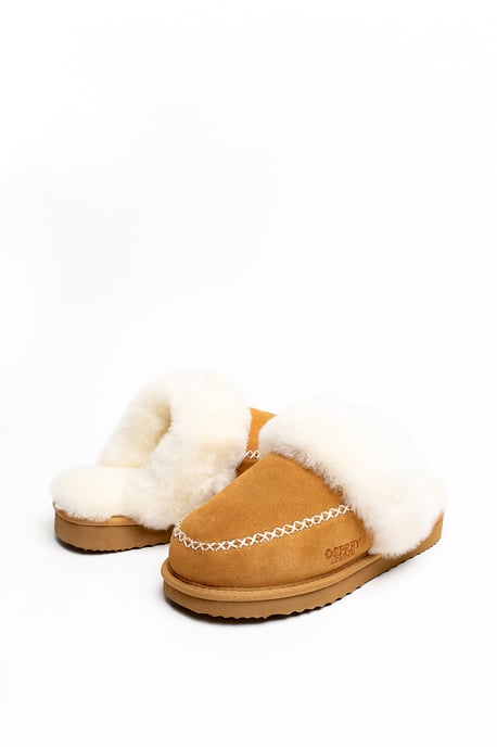 Osprey London Women's 'The Celeste' Chestnut Suede Slipper - Image 4