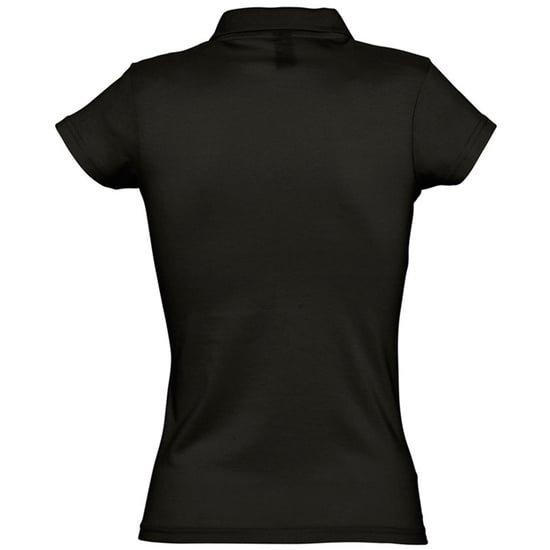 SOLS Womens/Ladies Prescott Short Sleeve Jersey Polo Shirt (Deep Black) - Image 2