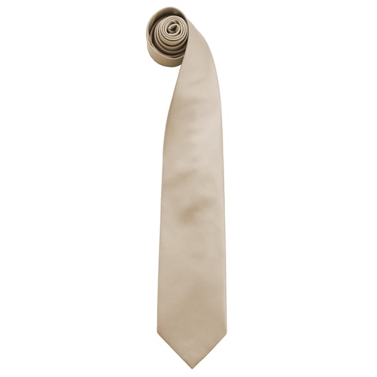 Premier Mens “Colours” Plain Fashion / Business Tie (Khaki) - Image 1