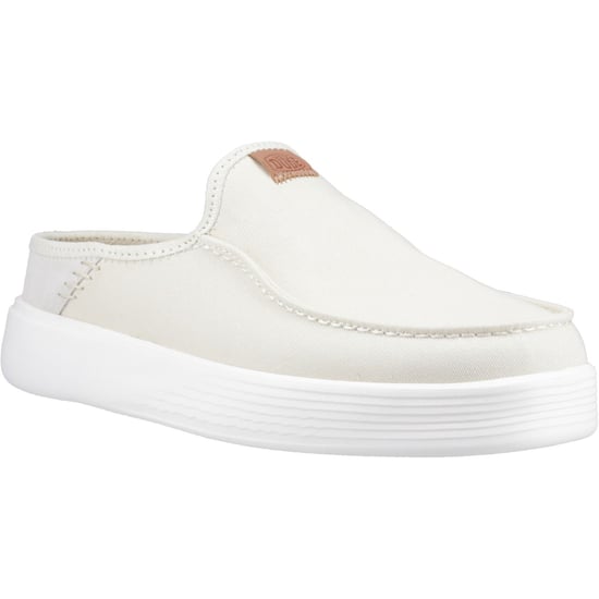 HEYDUDE Austin Workwear Leather Men's Almost White Slippers - Image 1