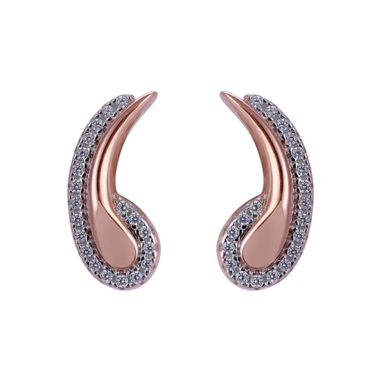 Orphelia 'Tilou' Women's 925 Sterling Silver Stud Earrings - Rose ZO-7441 - Image 1