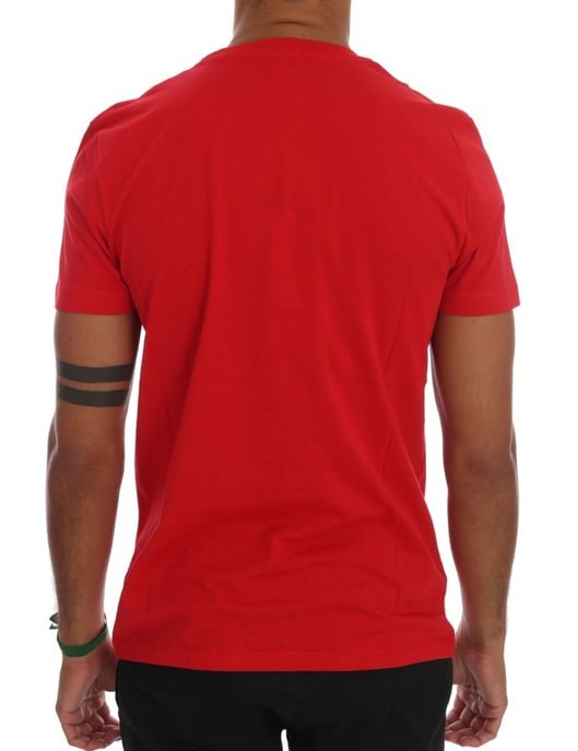 Camiseta de cuello redondo RIDERS de algodón rojo Frankie Morello - Image 3