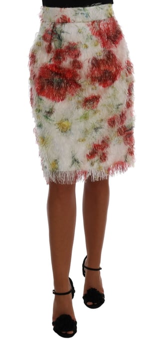 Falda recta de lápiz con estampado floral de Dolce & Gabbana - Image 1