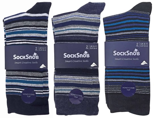 Pack de 6 calcetines de algodón con rayas de colores en 7 estilos - Image 2