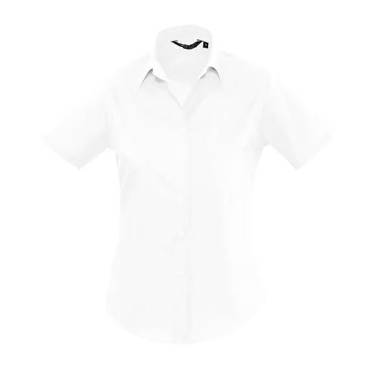 SOLS Womens/Ladies Escape 95 Poplin Short-Sleeved Shirt (White) - Image 1