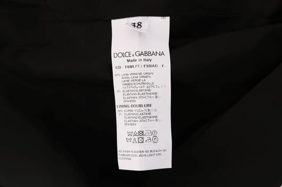 Vestido de lana elástico con lunares grises de Dolce & Gabbana - Image 6