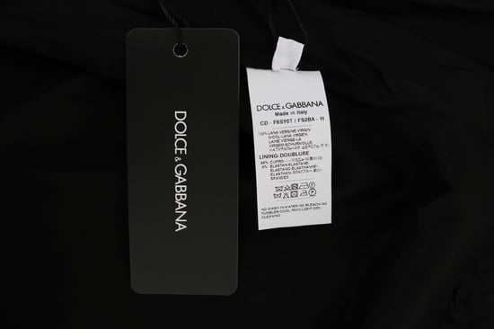Vestido de lana ajustado gris con lunares de Dolce & Gabbana - Image 6
