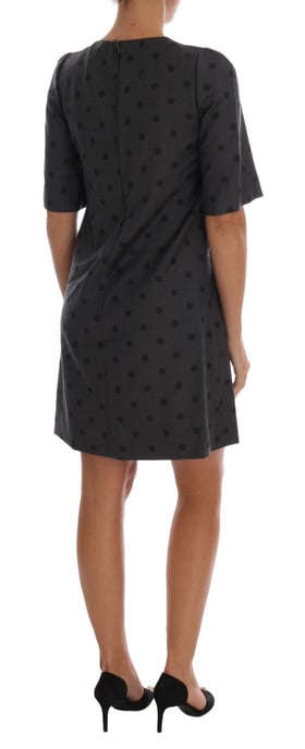 Vestido ajustado de lana gris con lunares de Dolce & Gabbana - Image 3