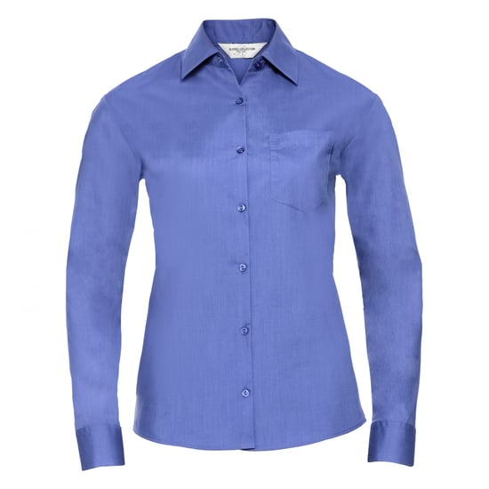 Russell Collection Ladies/Womens Long Sleeve Shirt (Corporate Blue) - Image 1