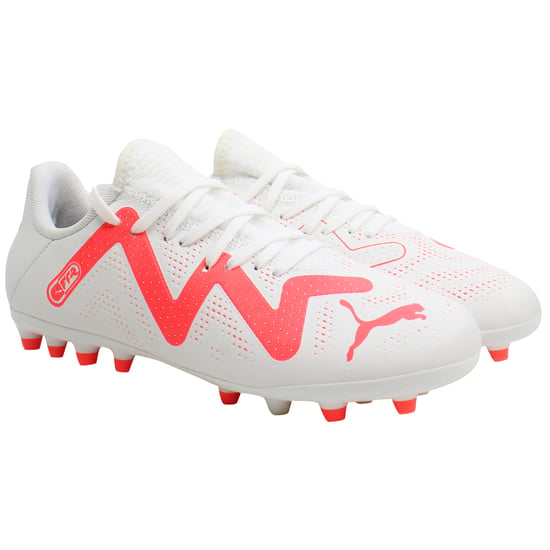 Zapatillas de fútbol para niños Puma Future Play MG Jr en color blanco - Image 2