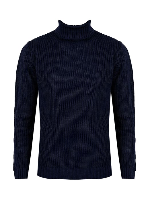 Xagon Man Suéter del hombre azul oscuro - Image 1