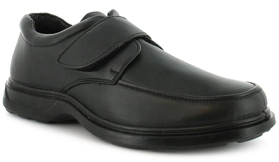 Comfisole Mens Smart Shoes Percy Touch Fastening black