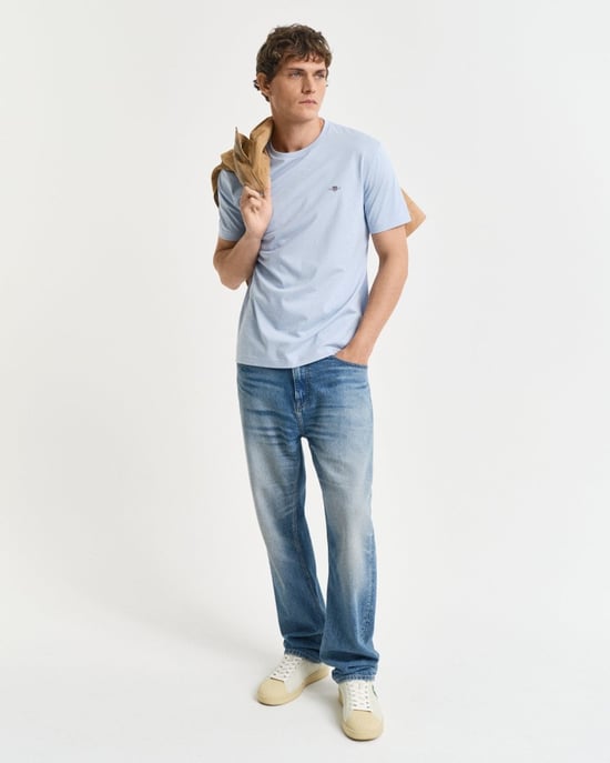 GANT Mens Regular Fit Short Sleeve Shield Logo T-Shirt - Image 3