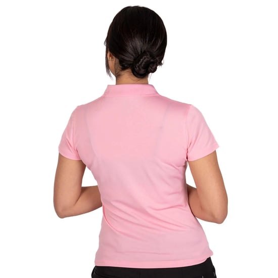Island Green Womens/Ladies Classic Micro Pique Golf Polo Shirt (Candy Pink) - Image 2