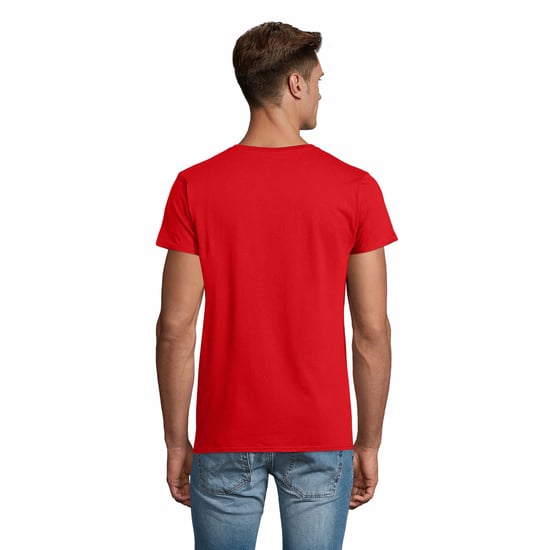 SOLS Mens Pioneer Organic Cotton T-Shirt (Bright Red) - Image 2