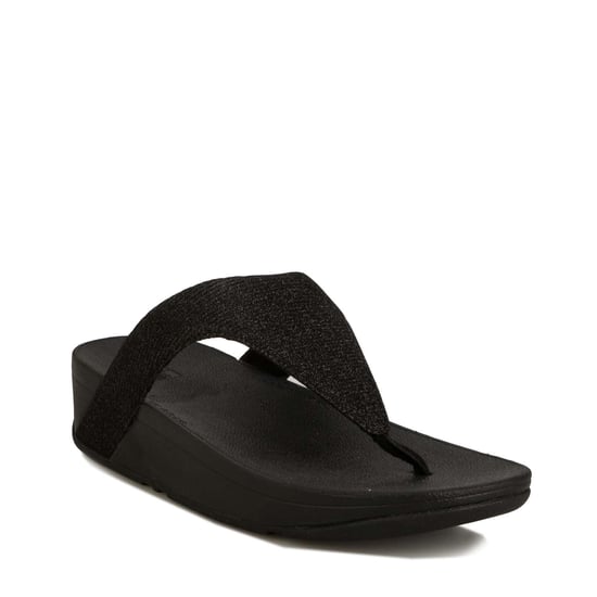 Women's Fit Flop Lottie Glitzy Toe Thong Sandals in Black