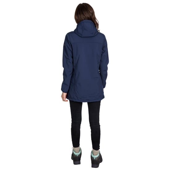 Trespass Womens/Ladies Kristen Longer Length Hooded Waterproof Jacket (Navy)