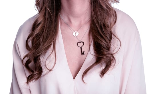 Orphelia 'Izabella' Women's 925 Sterling Silver Necklace - Silver/Rose ZK-7185 - Image 5