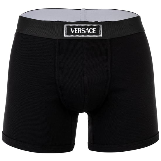 Versace Trunk Tex Ribbed Cotton Boxer Shorts - Image 1
