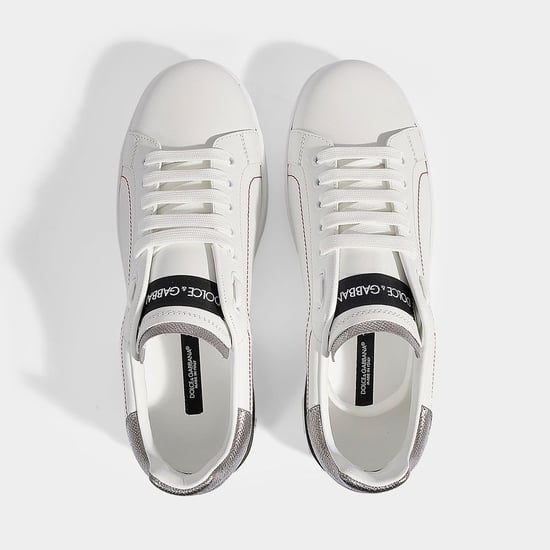 Sneakers Portofino - Dolce &amp; Gabbana - Piel - Blanco/Plateado - Image 2