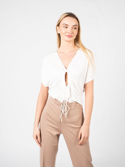 Pinko Top Vaduz de mujer Blanco - Image 3