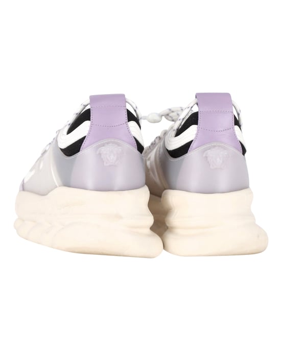 Versace Chain Reaction Sneakers in White Leather - Image 3