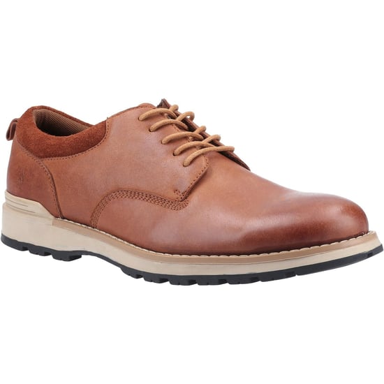Hush Puppies Mens Dylan Leather Shoes (Tan) - Image 1