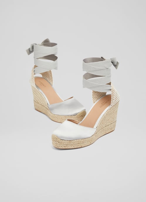 LK Bennett Esmerelda Casual Sandals, Light Grey