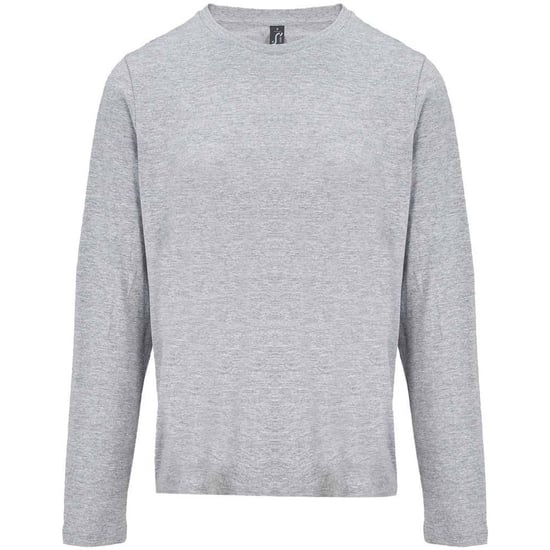 SOLS Womens/Ladies Monarch Long-Sleeved T-Shirt (Grey Marl) - Image 1