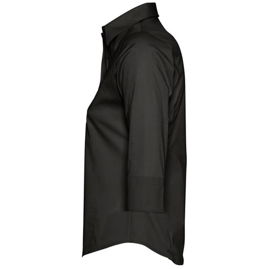 SOLS Womens/Ladies Effect 3/4 Sleeve Fitted Work Shirt (Black) - Image 3