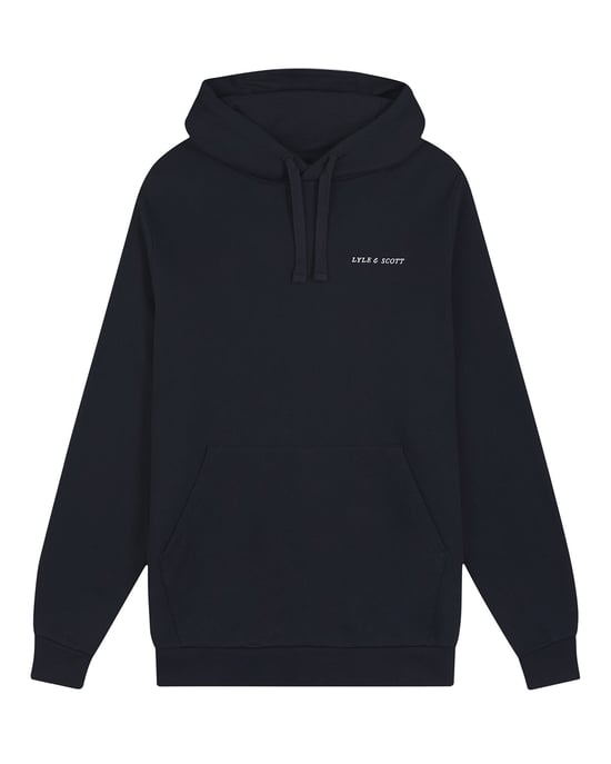 Sudadera con capucha bordada Lyle & Scott para hombre en navy - Image 3