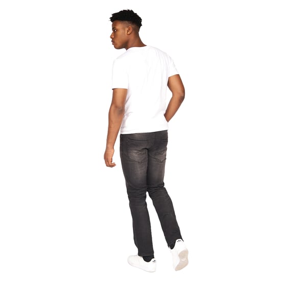 Crosshatch Mens Cadman Straight Jeans (Black Wash) - Image 4