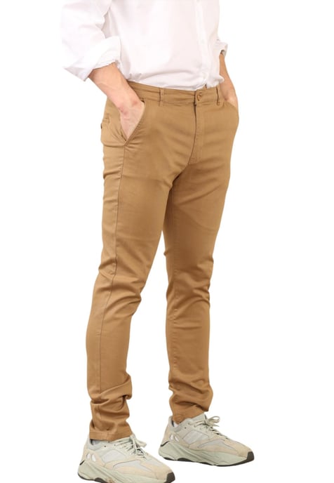MYT Pantalones chinos ajustados para hombre en color tostado - Image 3