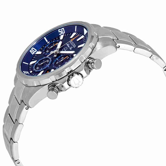 Bulova Marine Star Men's Silver Watch 96B256 - Image 3