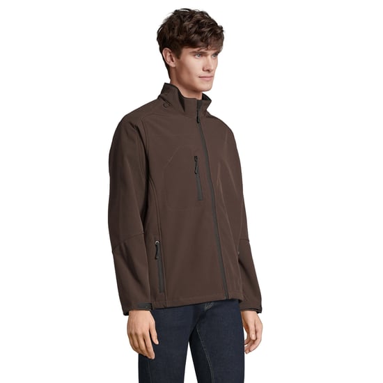 SOLS Mens Relax Soft Shell Jacket (Dark Chocolate) - Image 3