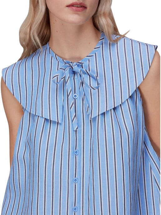 Maggie Stripe Collar Top