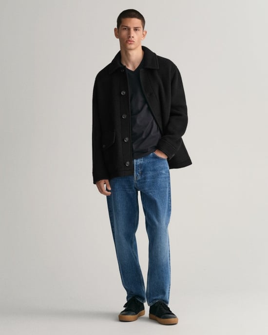 GANT Mens Slim Fit Shield V-Neck T-Shirt - Image 2