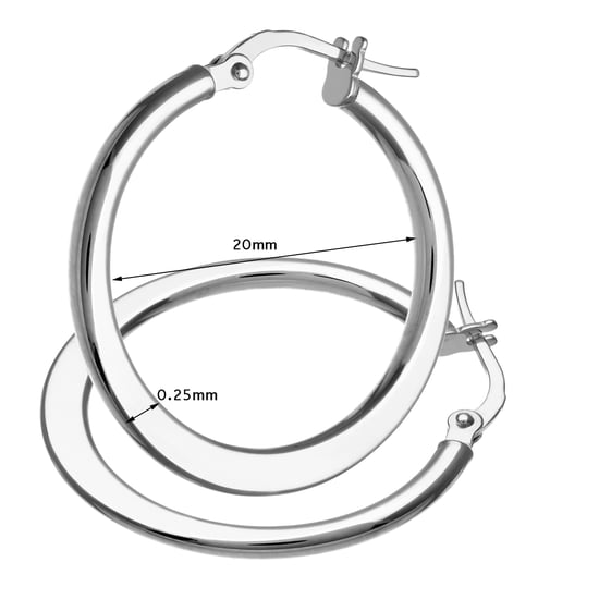 Pendientes Criollos Planos Clásicos De Oro Blanco De 9 Quilates De 20 Mm De diámetro - Image 2