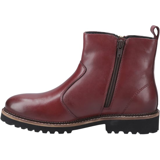 Hush Puppies Grace Zip Suede Women's Burgundy Boots - Image 4
