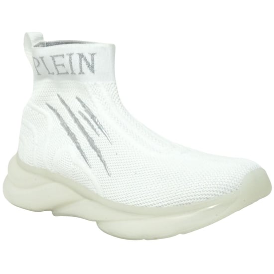 Zapatillas altas Plein Sport Sock blancas - Image 3