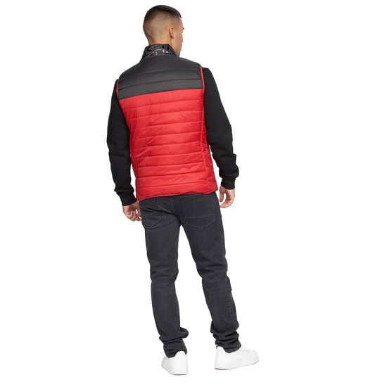 Crosshatch Mens Presnell High-Neck Gilet (Red) - Image 2