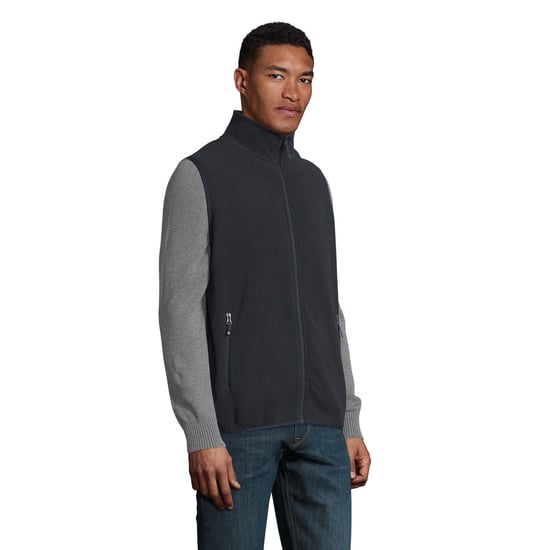 SOLS Unisex Adult Factor Fleece Zipped Body Warmer (Navy) - Image 3