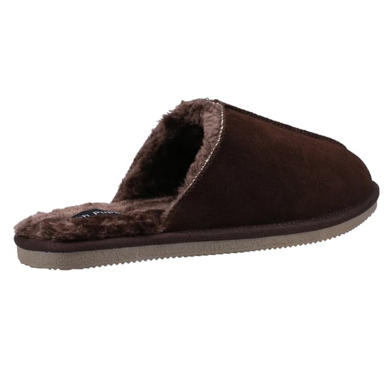 Hush Puppies Mens Coady Suede Slippers (Brown) - Image 2