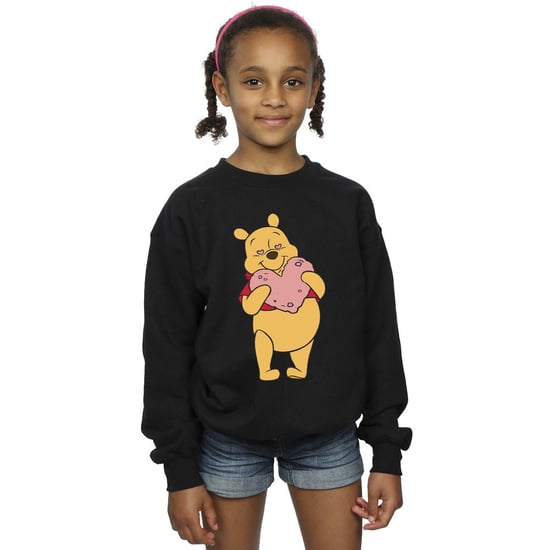 Disney Girls Winnie The Pooh Heart Eyes Sweatshirt (Black)
