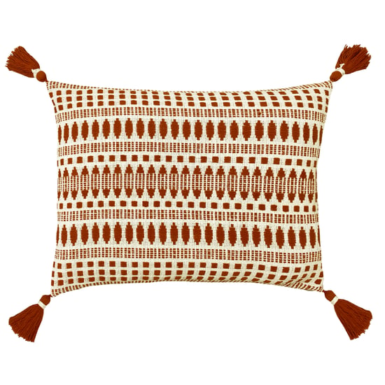 Funda de Almohada de Algodón Tejido con Borlas Ganado - Image 1